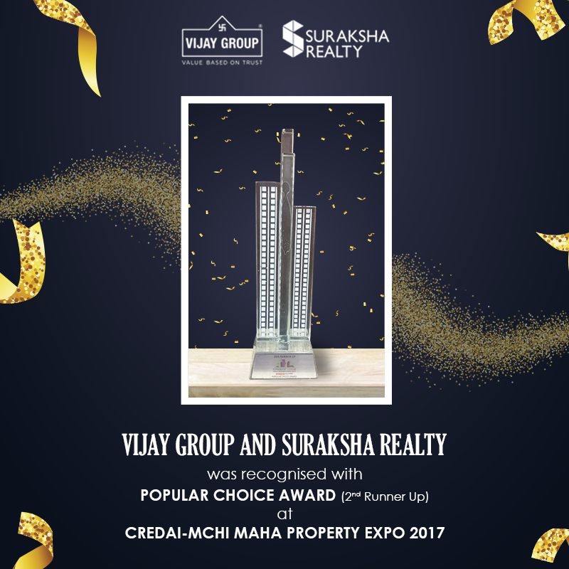 Vijay Group and Suraksha Realty recognized with Popular Choice Award at CREDAI-MCHI MAHA PROPERTY EXPO 2017